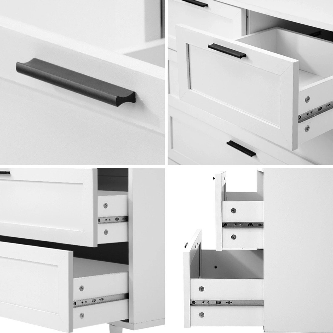 4 Oikiture 7 Chest Of Drawers Dresser Chest Storage Cabinet Lowboy
 - White, 4 of 10