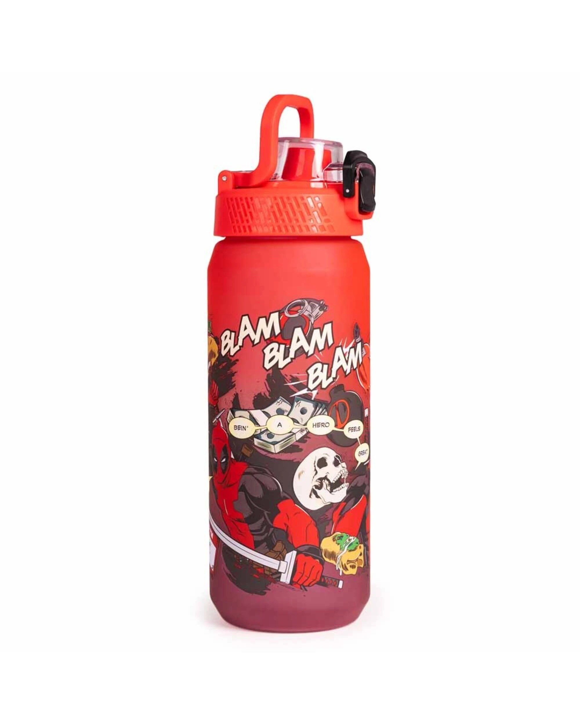 1 Marvel - Deadpool Montage 1.5L Sports Drink Bottle - Red, 1 of 2