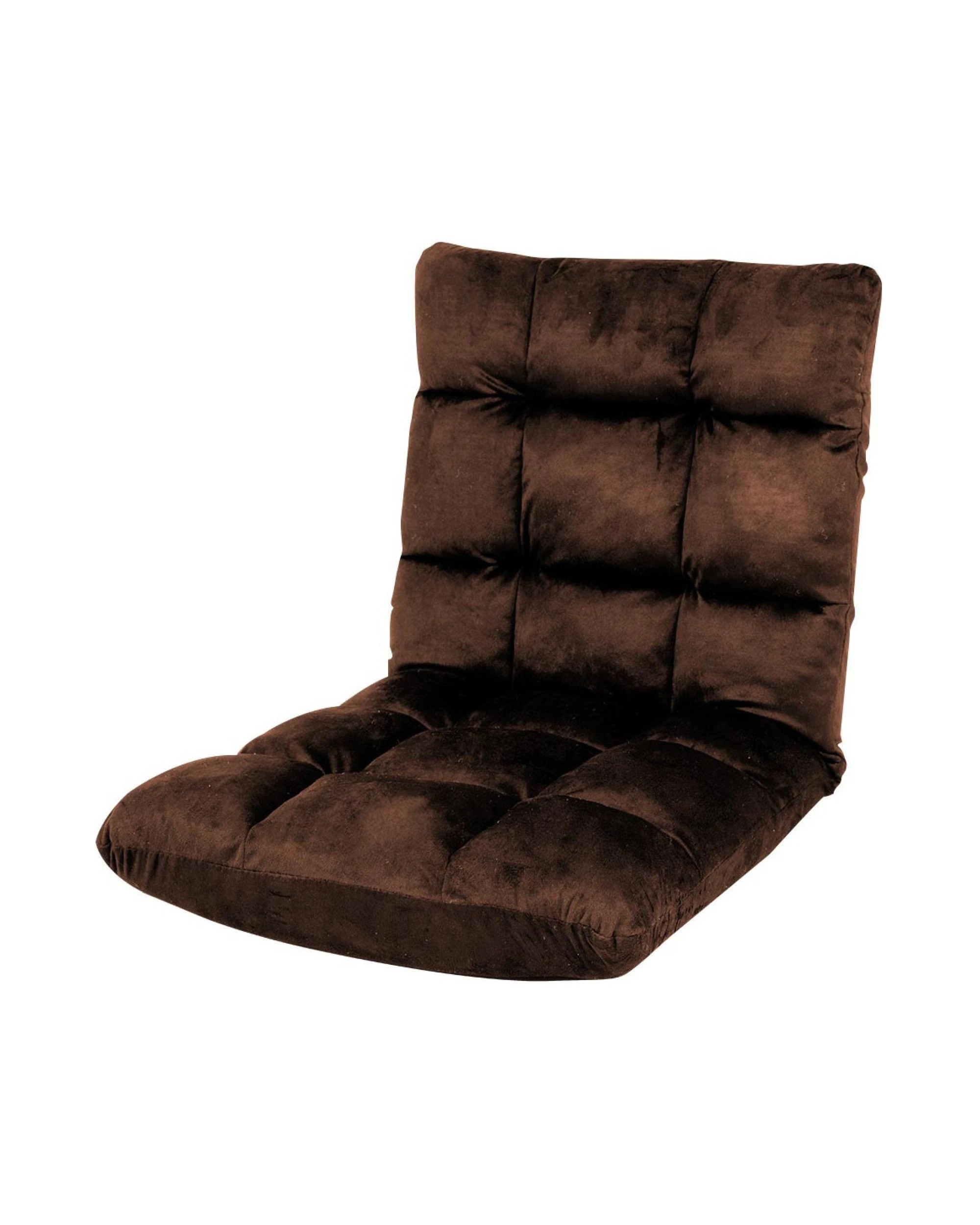 1 Adjustable Cushioned Floor Gaming Lounge Chair 100 X 50 X 12cm - Brown, 1 of 7