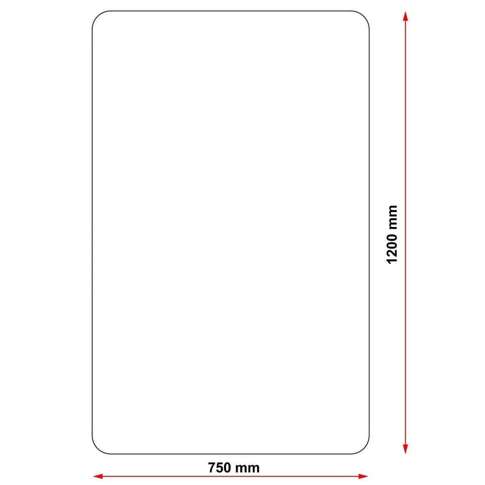 2 Hard Floor Chair Mat 750x1200 Rectangle, 2 of 4