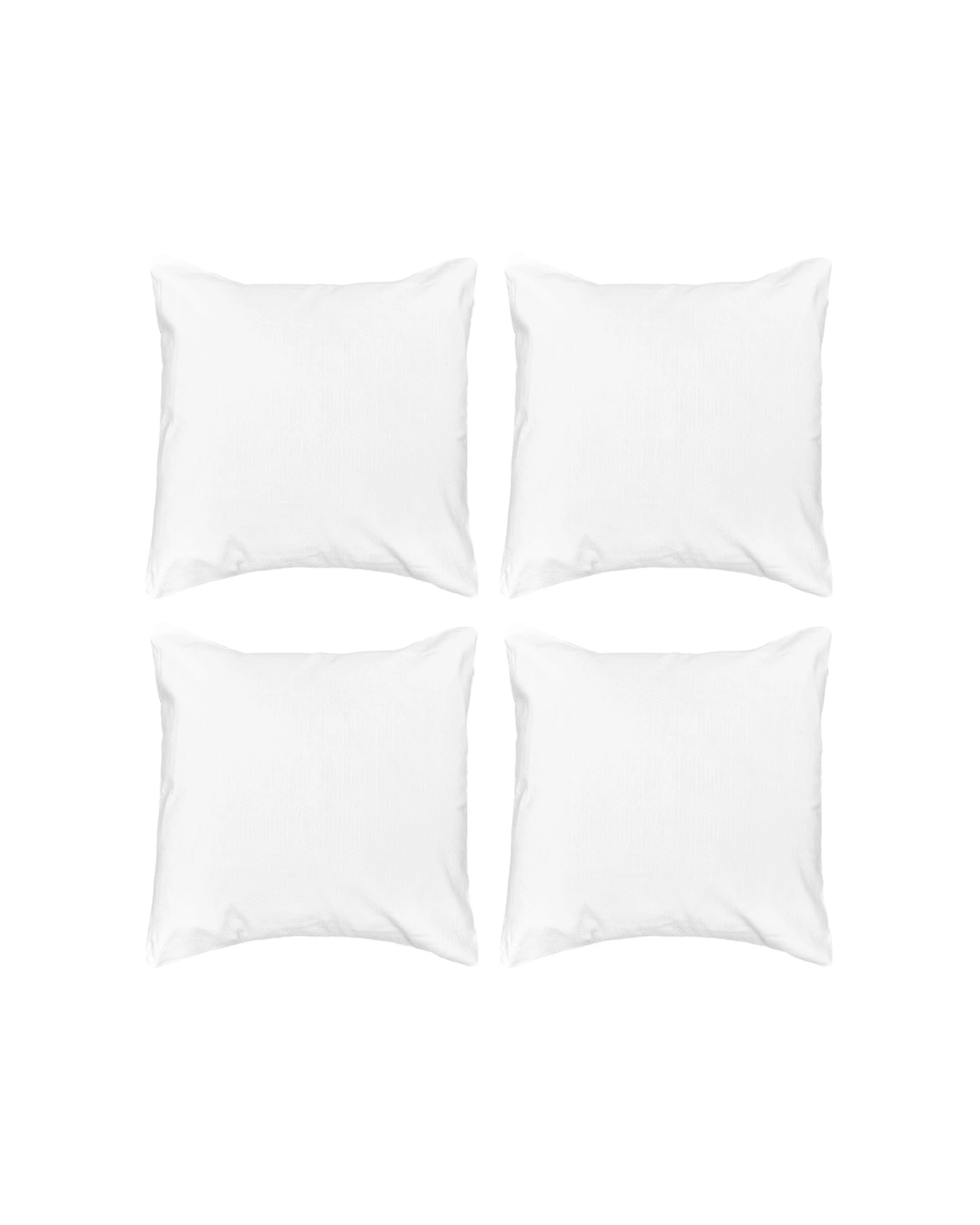 1 Bambury Ogee Jacquard European Pillowcase Home Bedding 4PK 65x65cm - White, 1 of 5