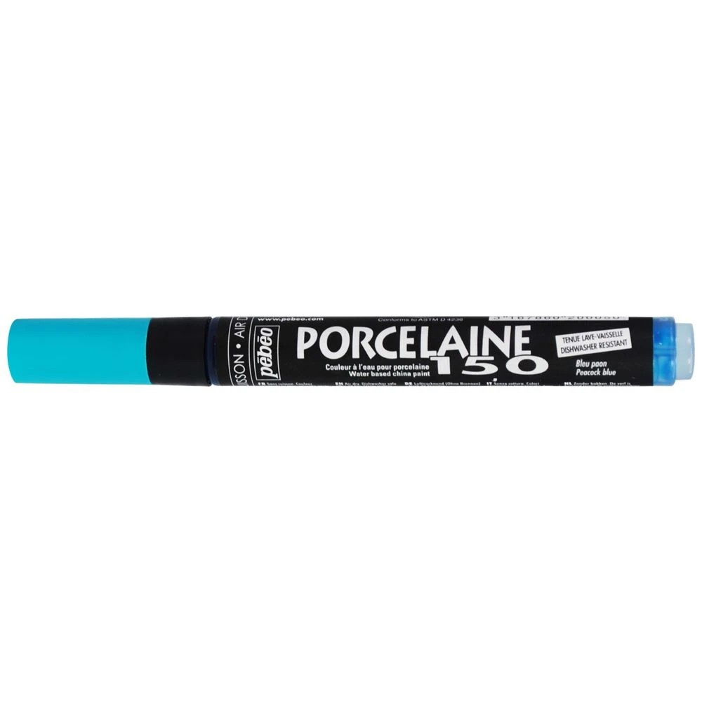 1 Pebeo Porcelaine 150 Marker Medium Tip Peacock Blue, 1 of 2
