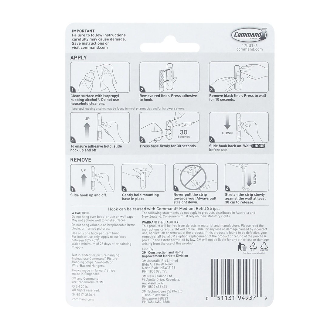 7 6 Pack 3M Command Mounting Hooks - Medium, 7 of 7