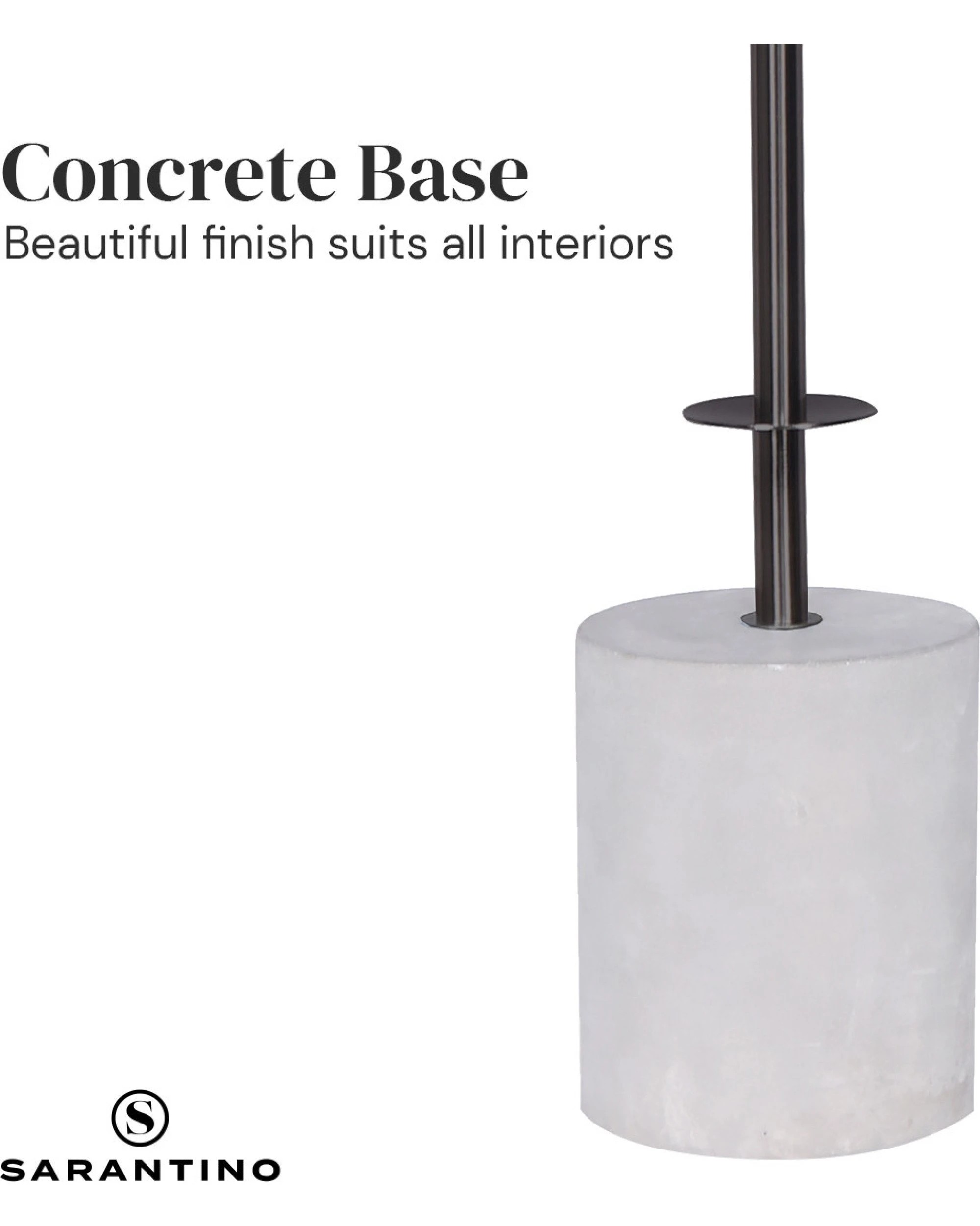 4 Sarantino Concrete Metal Desk Table Lamp Linen Drum Shade - Off-White, 4 of 10