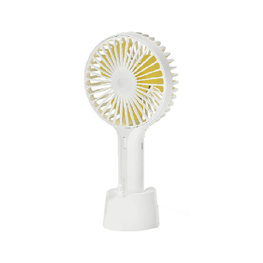 3 SANSAI Portable USB Rechargeable Fan 22x10cm Handheld 3 Speed 1800mAh With Base - White, 3 of 3