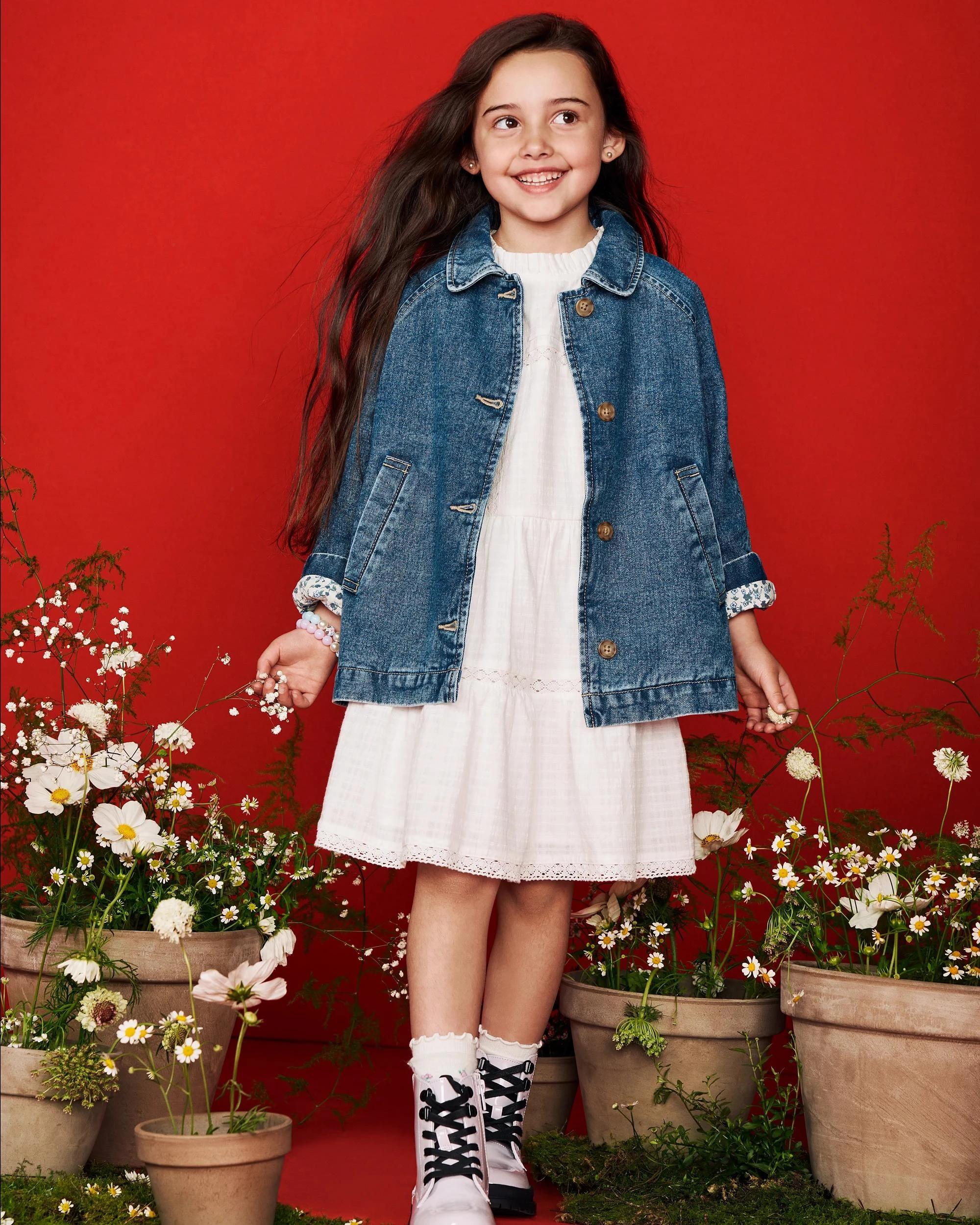 8 Target Kids Australian Cotton Boho Dress WHITE, 8 of 8