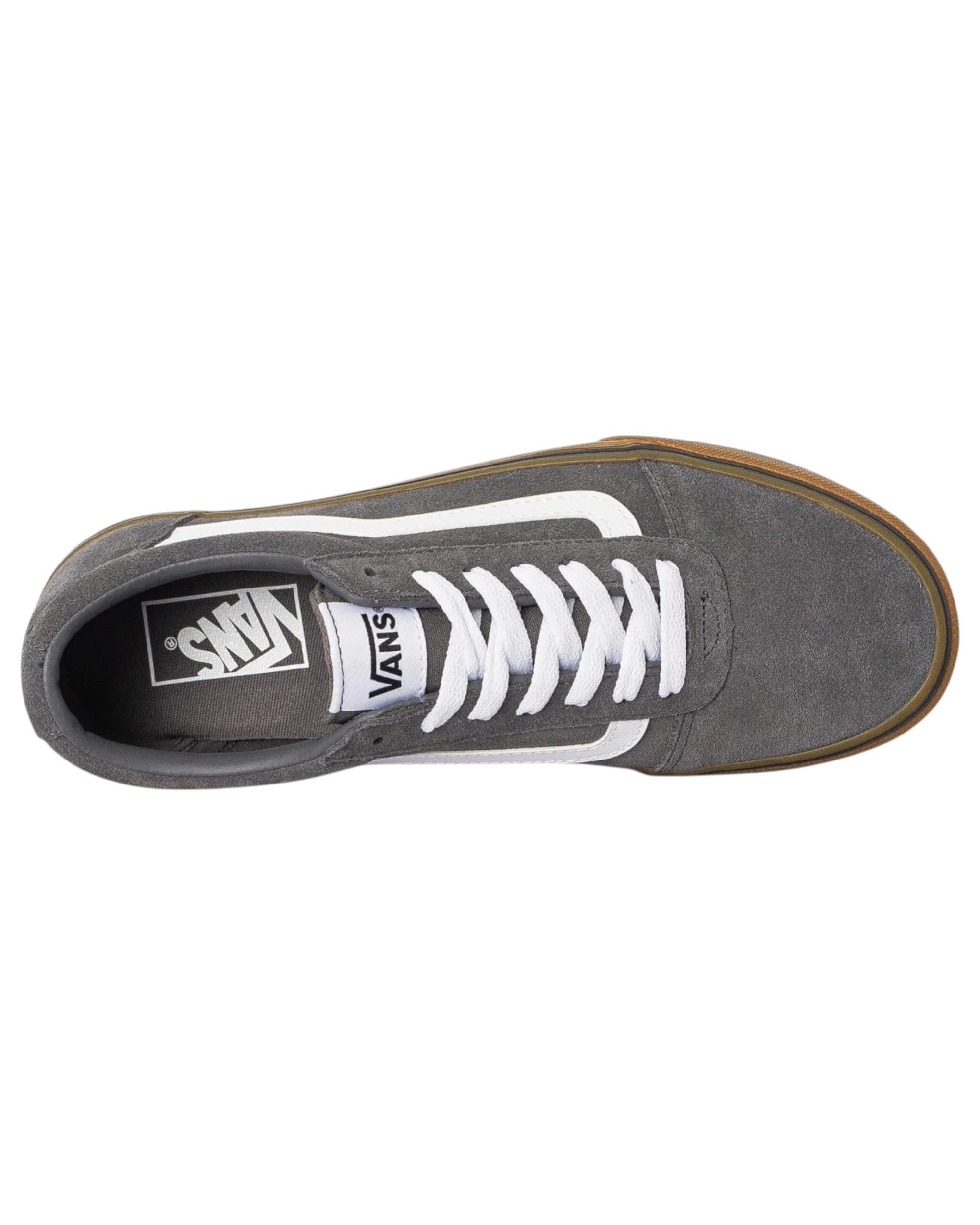 6 Vans Mens Ward Low Top Suede Pewter/Gum Lace Up Shoes PEWTER/GUM, 6 of 7