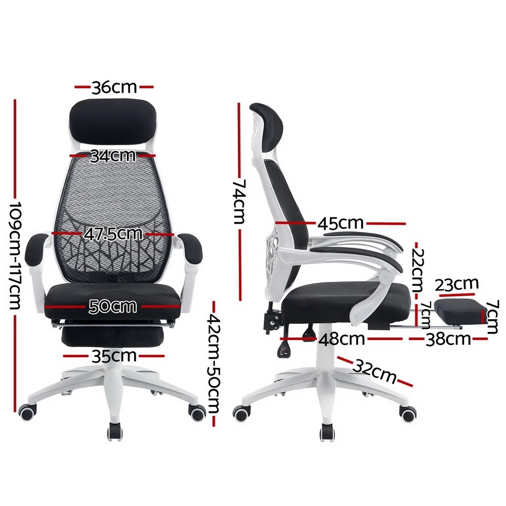 2 Artiss Mesh Office Chair Recliner - Multi, 2 of 5