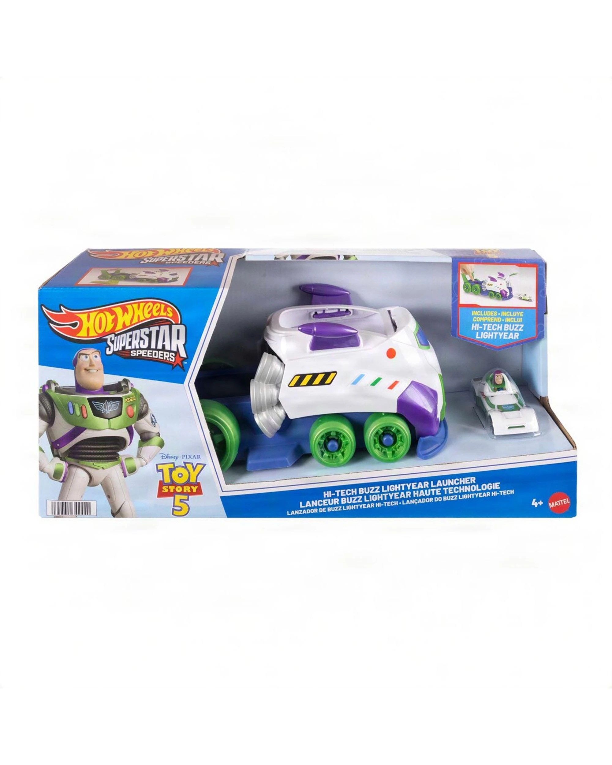 1 Hot Wheels Superstar Speeders Disney Pixar Toy Story 5 Hi-Tech Buzz Lightyear Launcher, 1 of 3