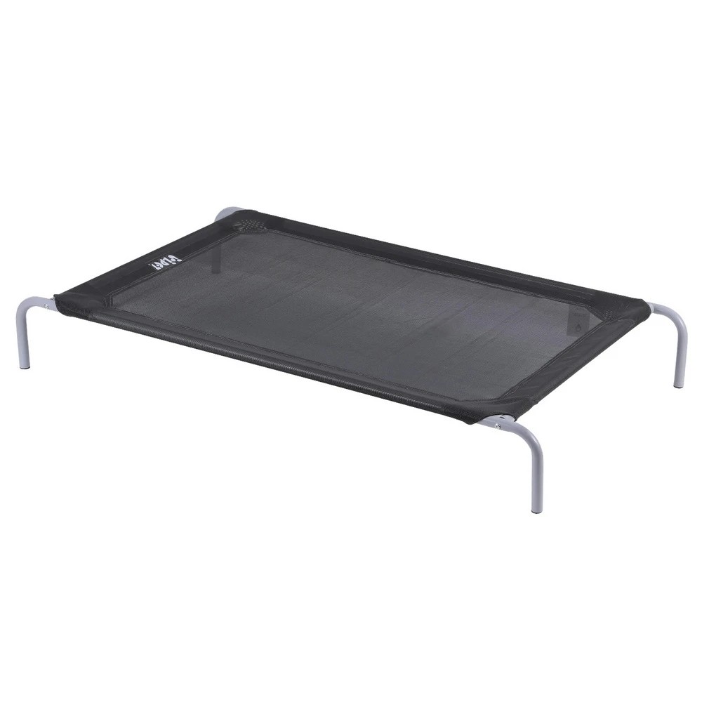 1 i.Pet Pet Dog Bed Elevated Trampoline Durable Raised Heavy Duty Large Dogs 90x137cm - Black, 1 of 2