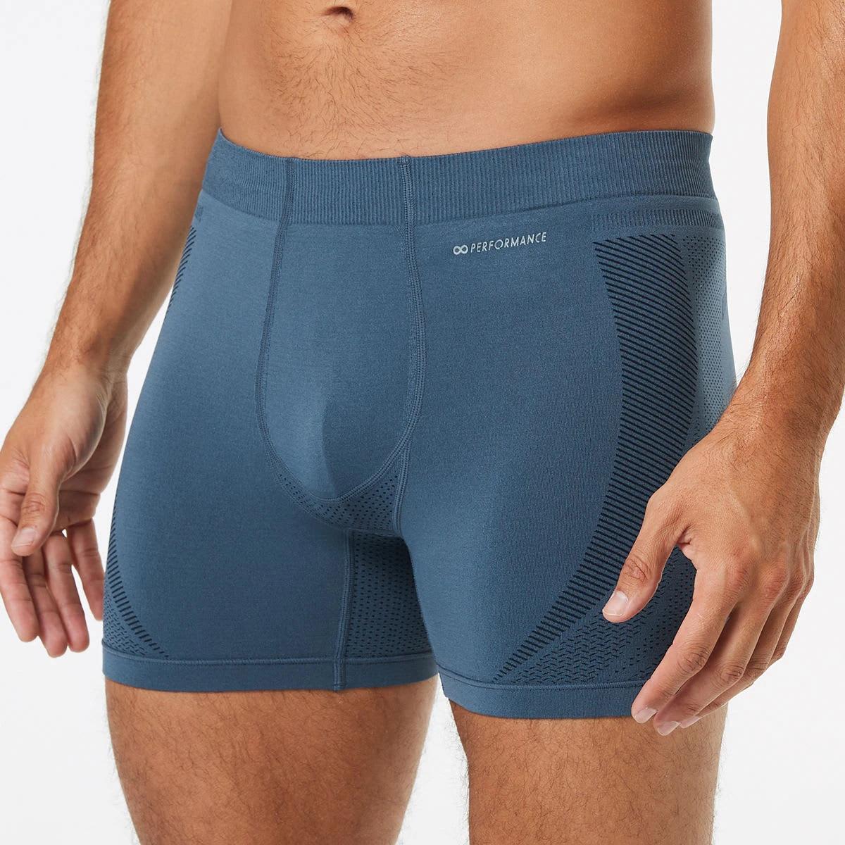 2 Semi Seamless Sports Trunks Blu Indigo, 2 of 6