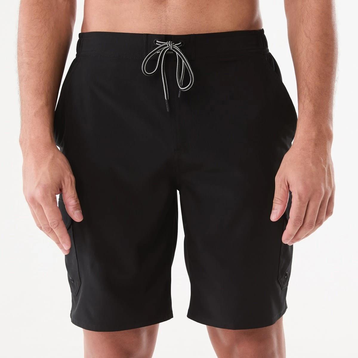 1 Stretch Cargo Swim Shorts BLACK, 1 of 5