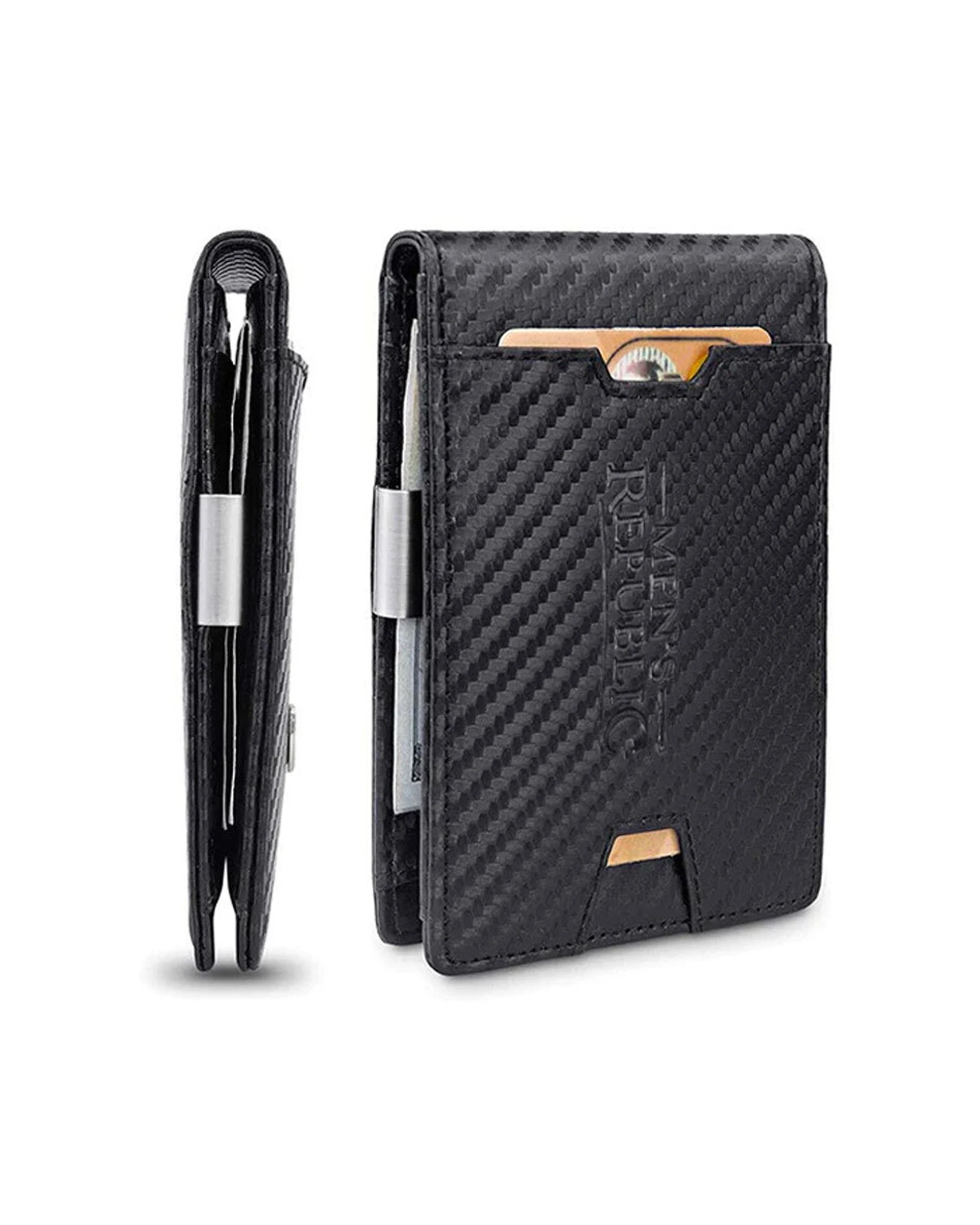 1 Mens Republic Faux Leather Wallet Money Clip - One Size - Black, 1 of 6