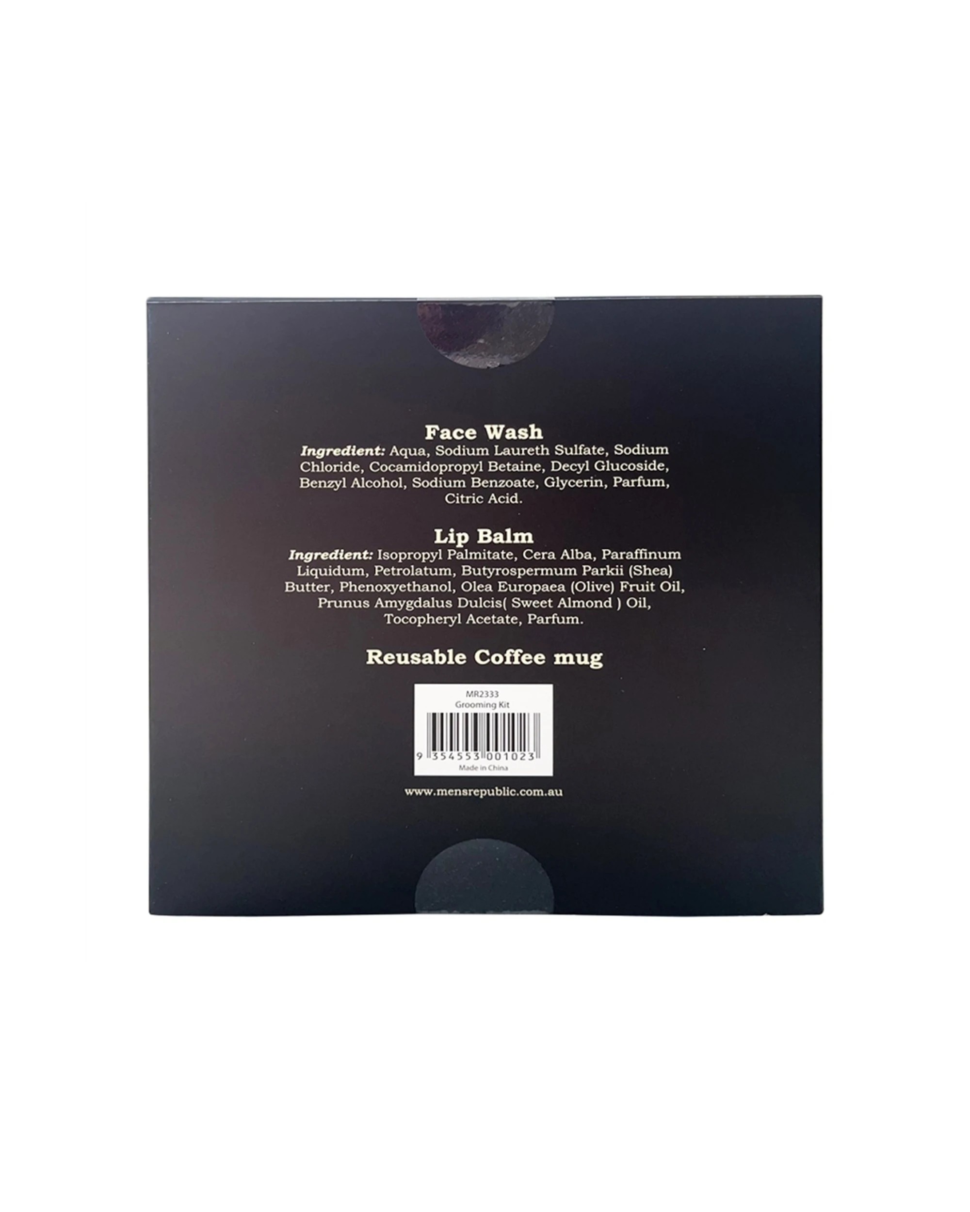 4 Men's Republic 3pc Men's Republic Grooming Kit Face Wash 50ml Lip Balm 20ml Reusable Cup - Multi, 4 of 5