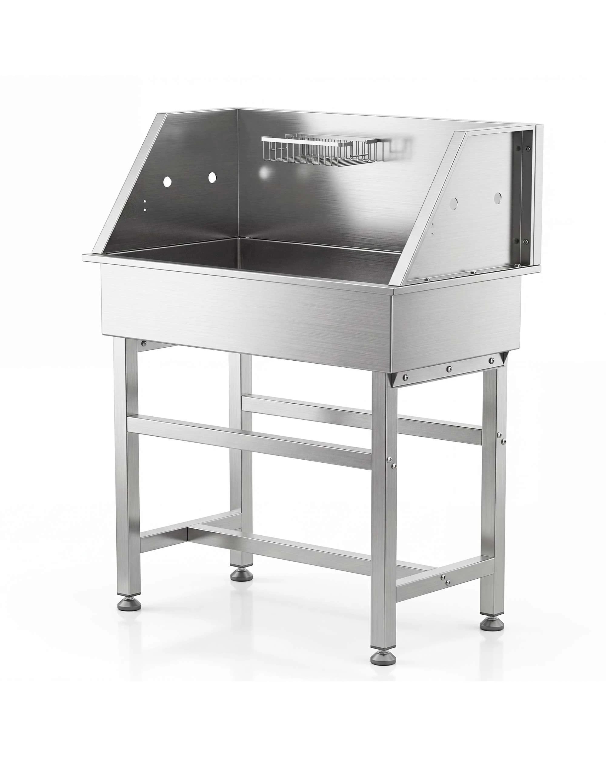 2 Advwin Pet Bathtub Stainless Steel Dog Washing Station Pet Grooming Tub 34" Bathtub, 2 of 9