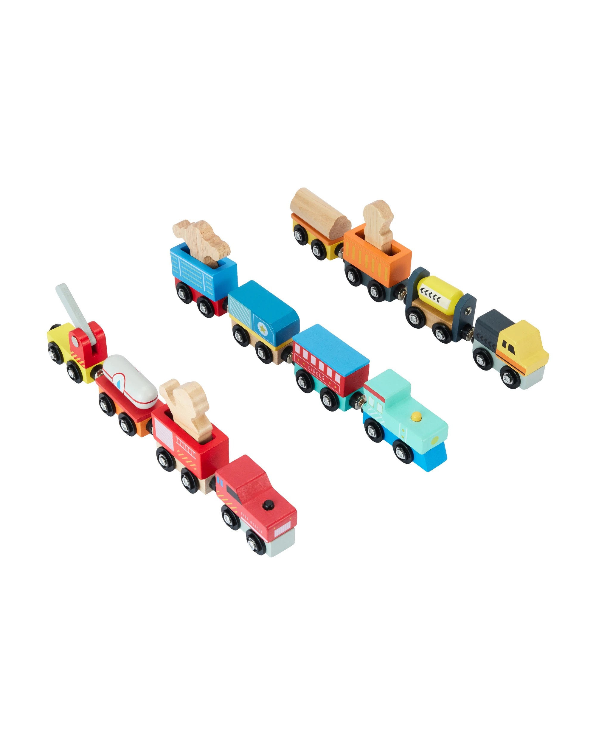 6 Wooden Train and Carriage Set - Assorted, 6 of 10