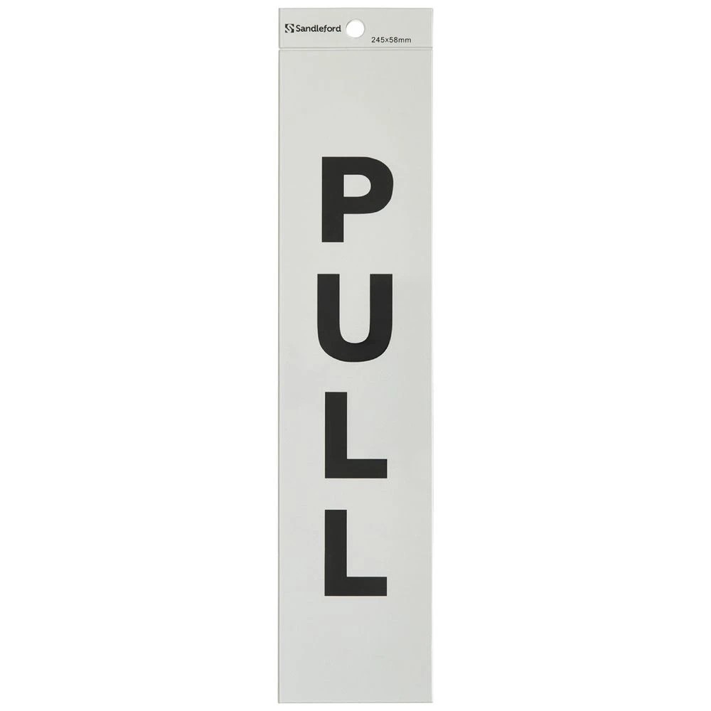 1 Sandleford Pull Self-adhesive Sign 261 x 58mm, 1 of 1