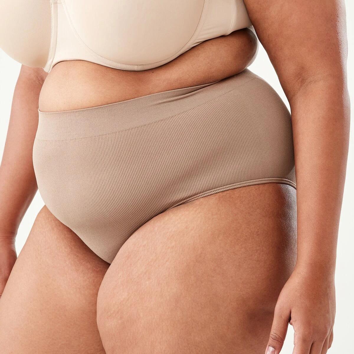 6 3 Pack Curve Rib Seamfree Full Briefs HALOGEN BLUE, BALLERINA, SOFT CLAY, 6 of 8
