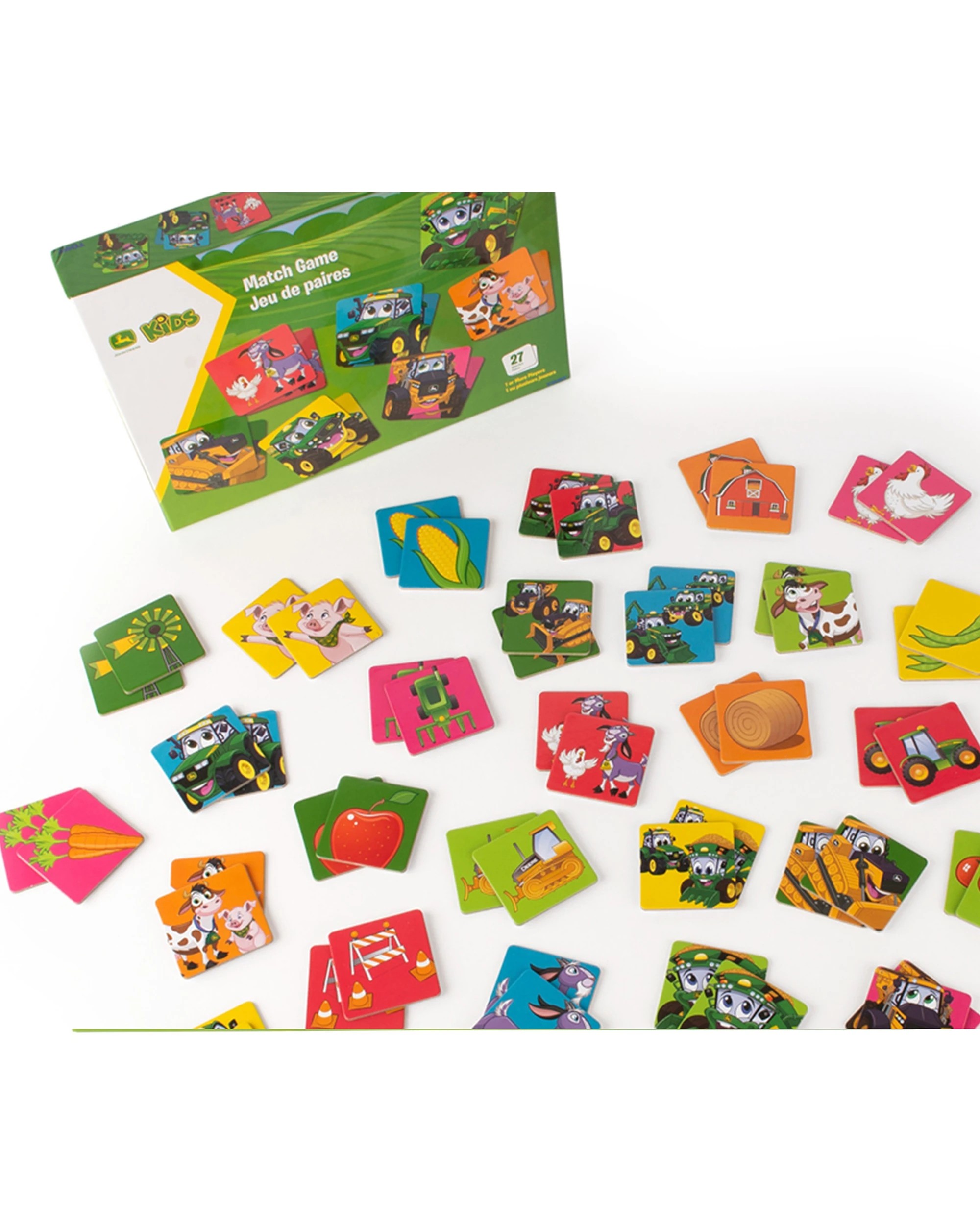 2 John Deere 54pc Kids Match Game Farm Theme Memory Cards 3 Years Plus Family Fun - Multi, 2 of 3