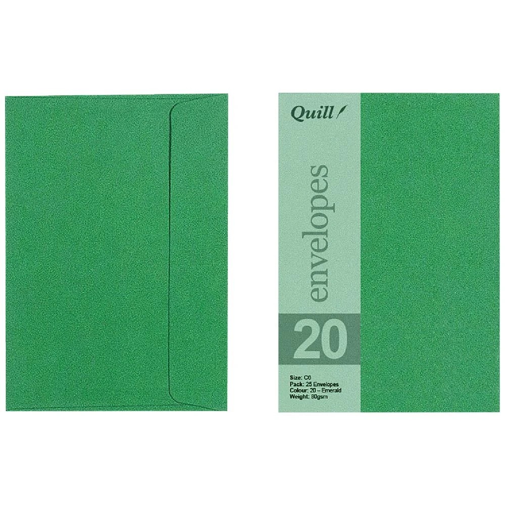 1 Quill Wallet C6 Envelope Emerald 25 Pack, 1 of 2