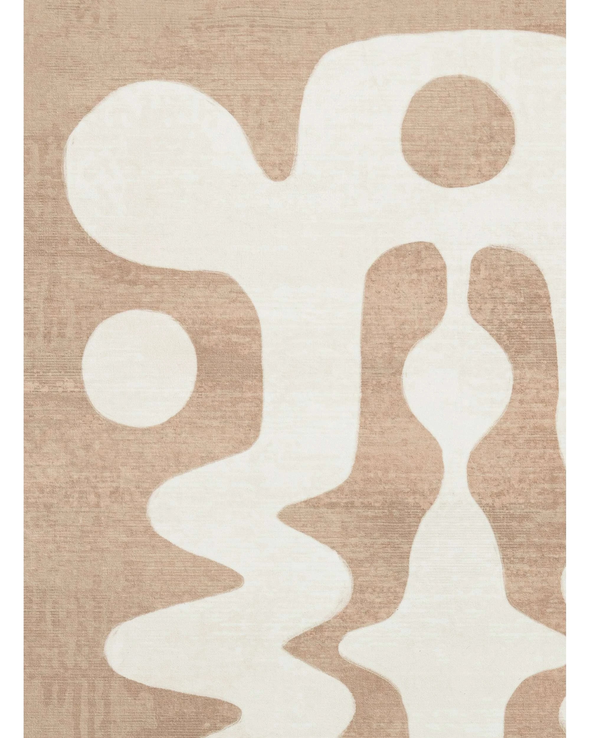 7 Loopsie Farino Abstract Washable Rug-290cm x 190cm - Beige, 7 of 8