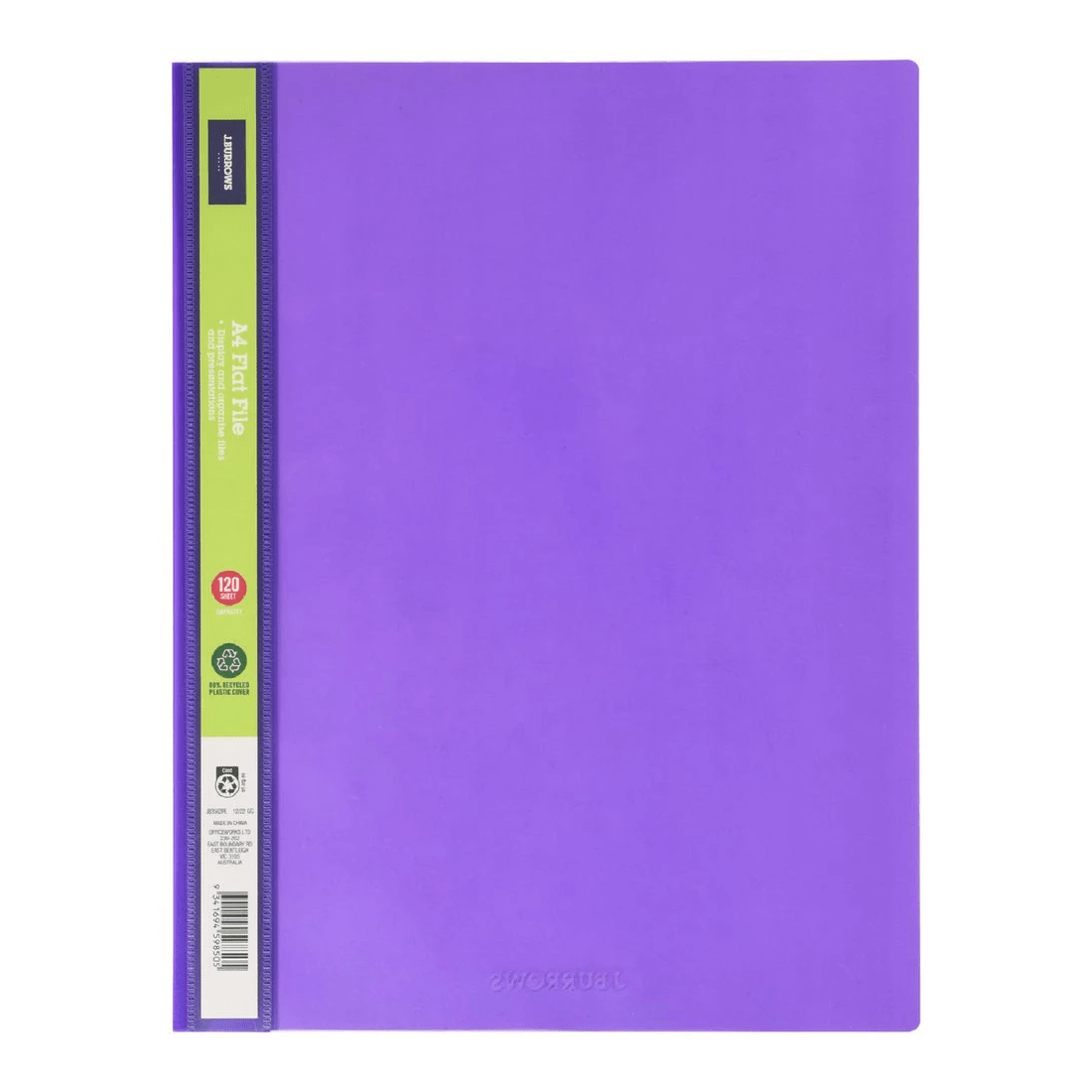 1 J.Burrows A4 Flat File Purple, 1 of 3