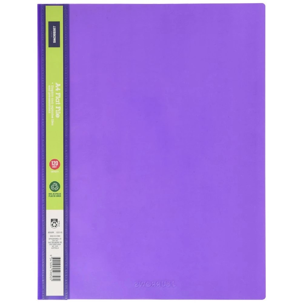 1 J.Burrows A4 Flat File Purple, 1 of 3