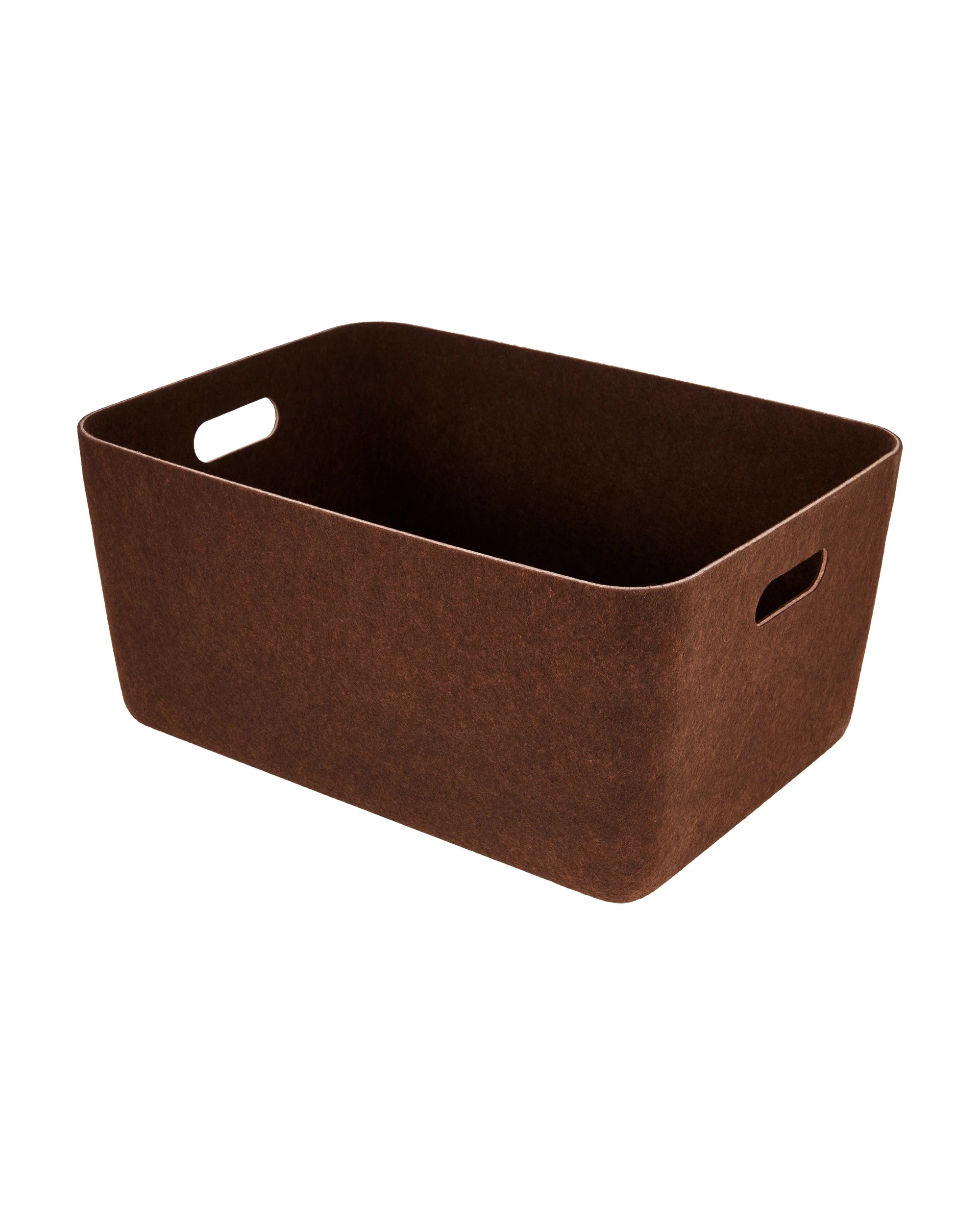 1 Moulded Felt Basket - Chocolate, 1 of 5