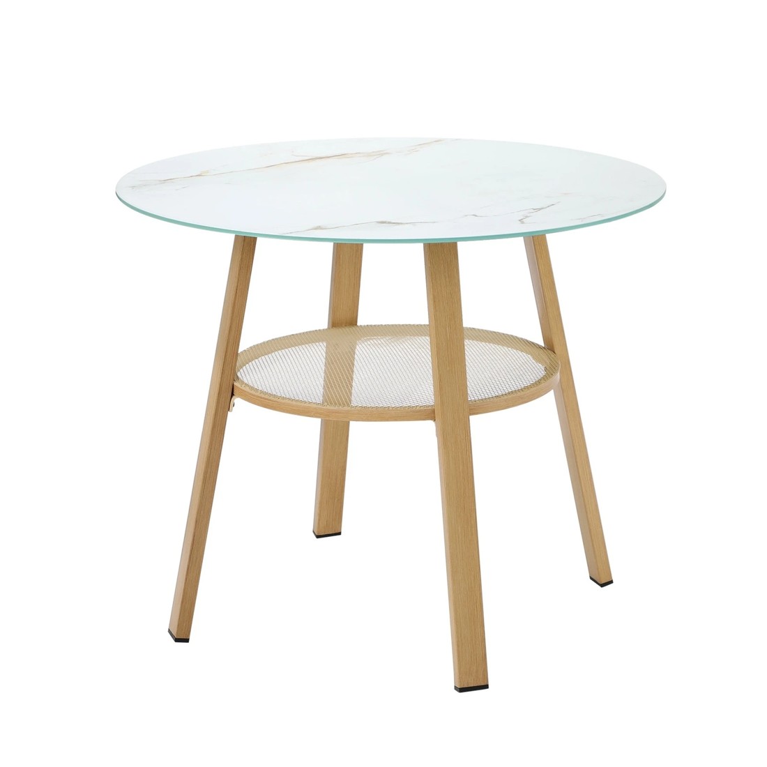 1 Livsip Outdoor Dining Table W/ Storage Shelf Patio Furniture 90cm
 - Brown, 1 of 10