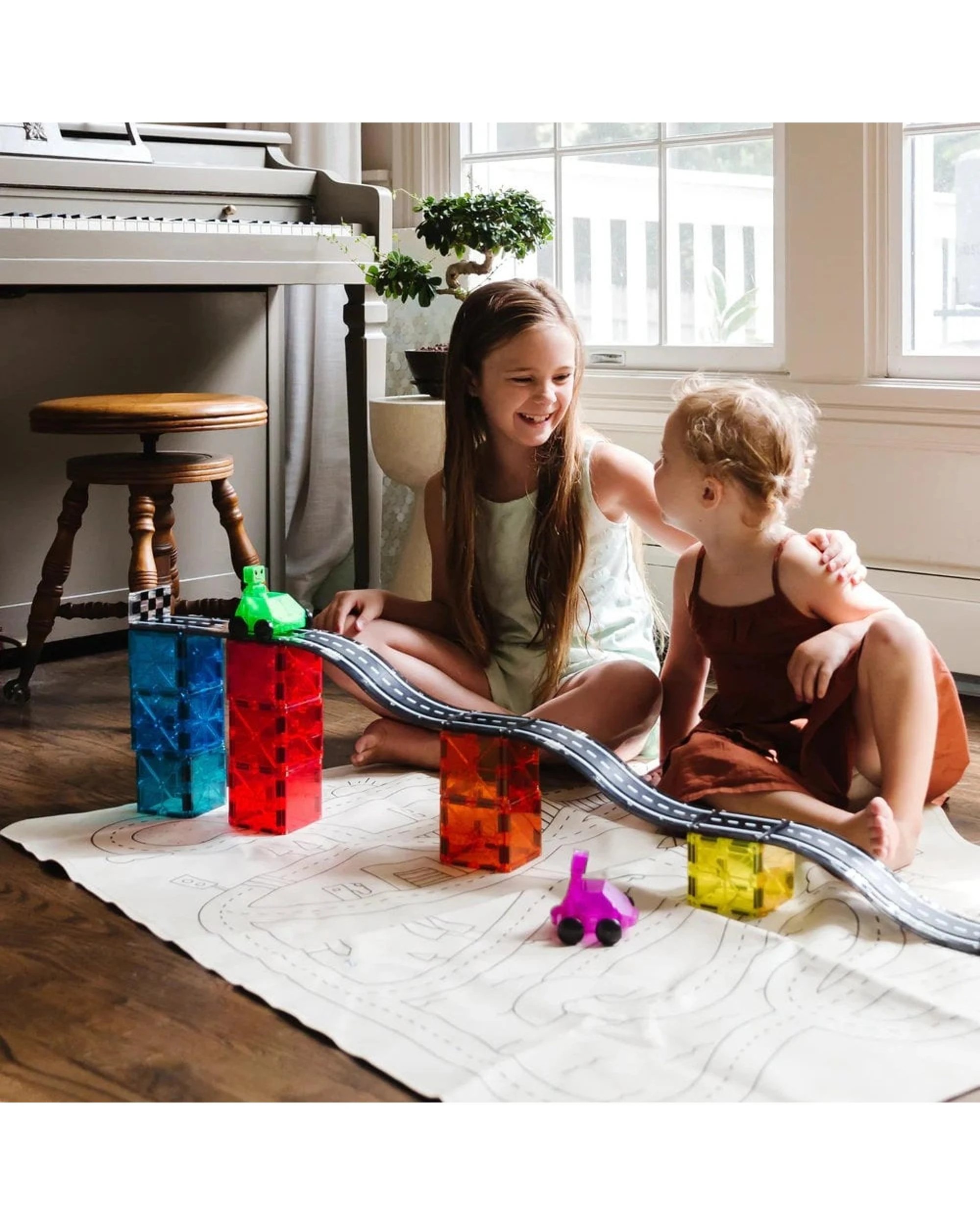6 MAGNA-TILES Downhill Duo 40 Piece Magnetic Construction Set, 6 of 6