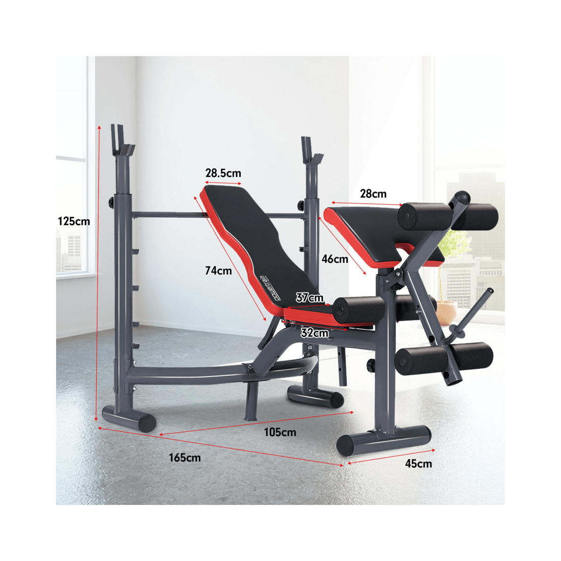 2 Powertrain Adjustable Weight Bench Home Gym Bench Press Exercise, 2 of 8