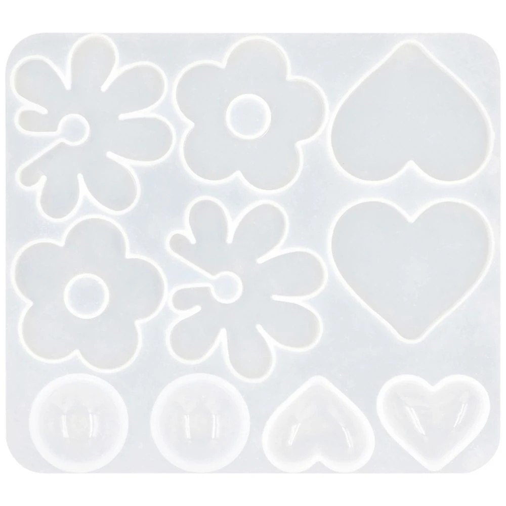 2 UV Resin Mould Flowers and Hearts, 2 of 2