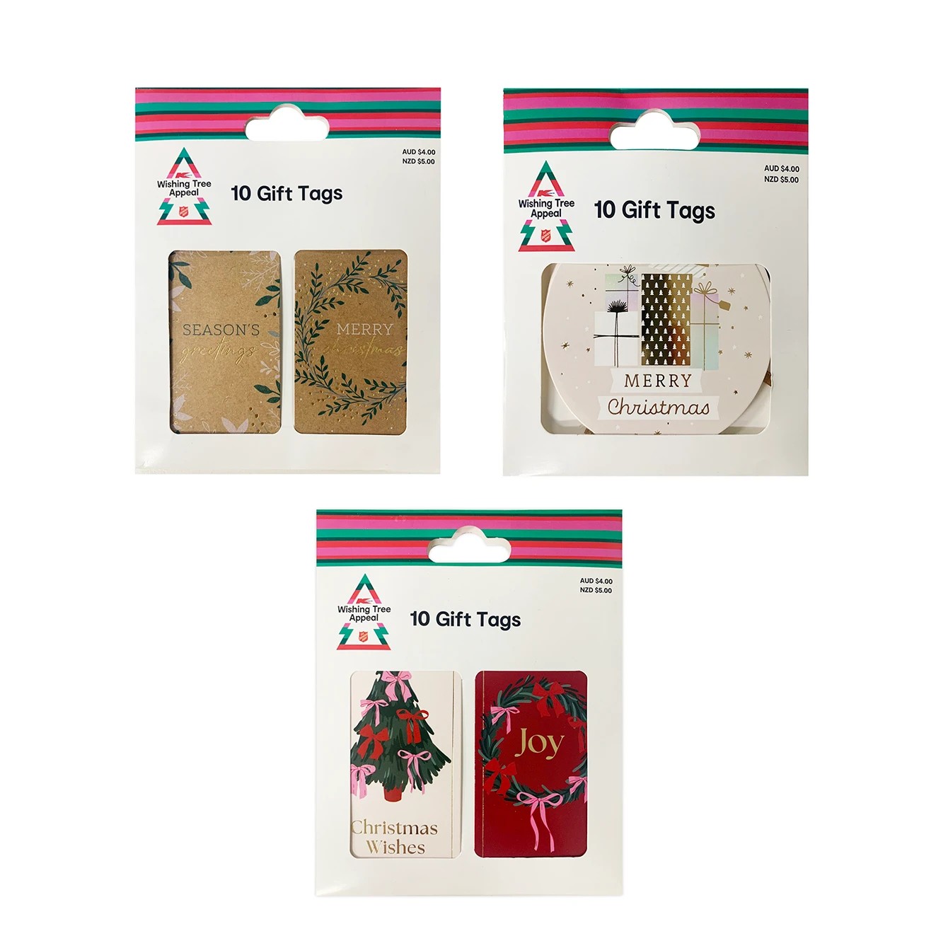 1 Wishing Tree 10 Pack Christmas Gift Tags - Assorted, 1 of 8
