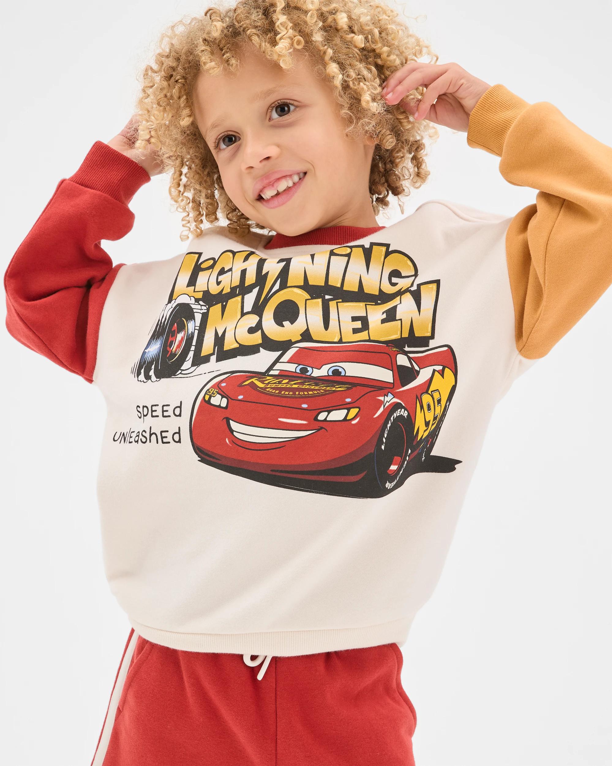 2 Disney Pixar Cars Australian Cotton Blend Jumper and Shorts Set , 2 of 6
