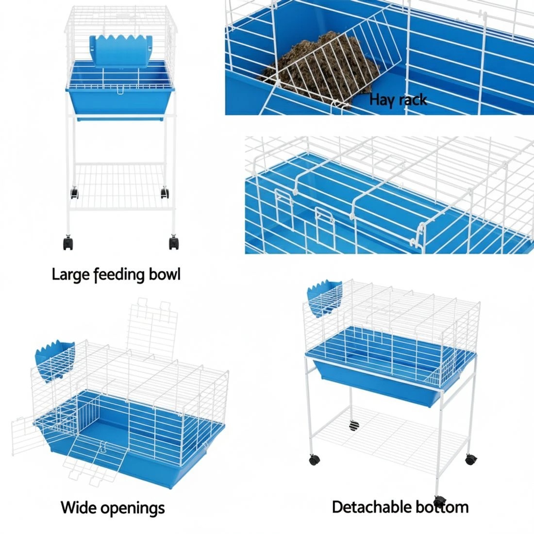 4 i.Pet Rabbit Cage 88cm Indoor Guinea Pig - Multi, 4 of 7