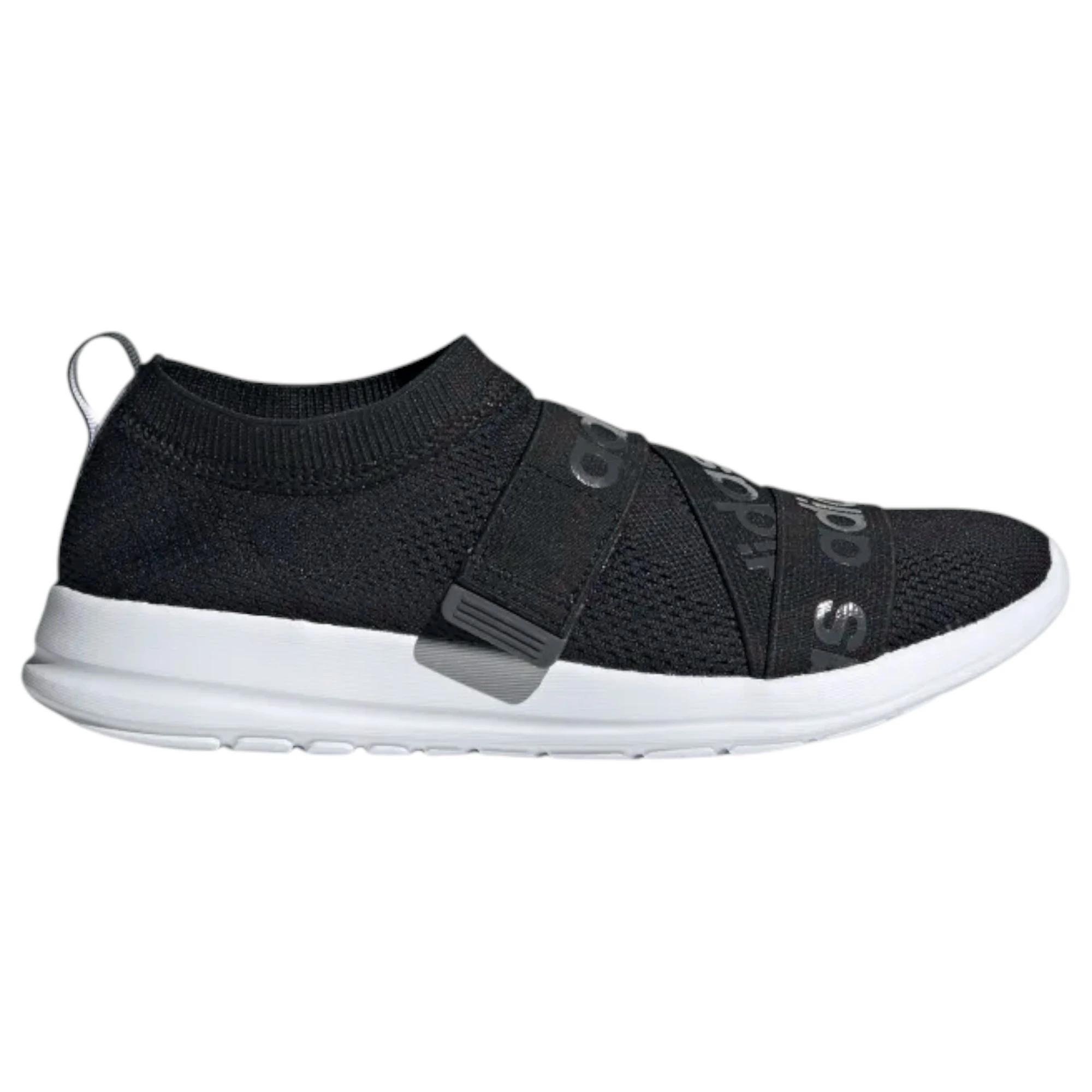 1 Adidas Womens Black Khoe Adapt X Comfy Running Sport Shoes CORE BLACK/GREY/PURPLE, 1 of 1