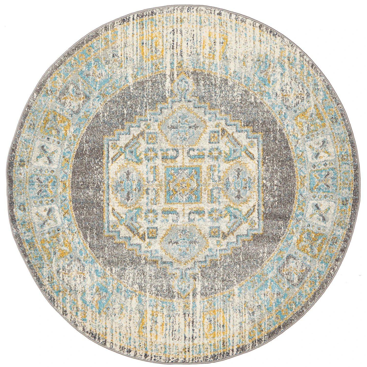 Common Ground Rugs Era 944 200x200cm - Medium Circle Rug - Grey - Kmart