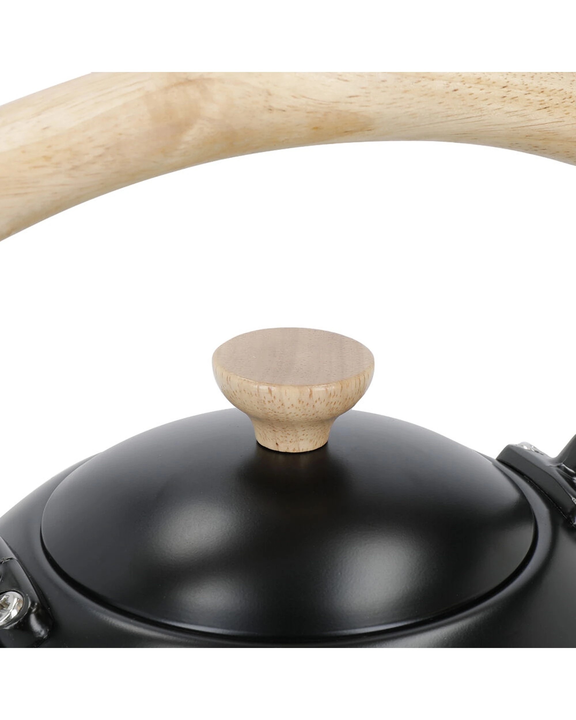 6 La Cafetiere Stovetop Whistling Tea Kettle 1.6L Beechwood Handle - Black, 6 of 9