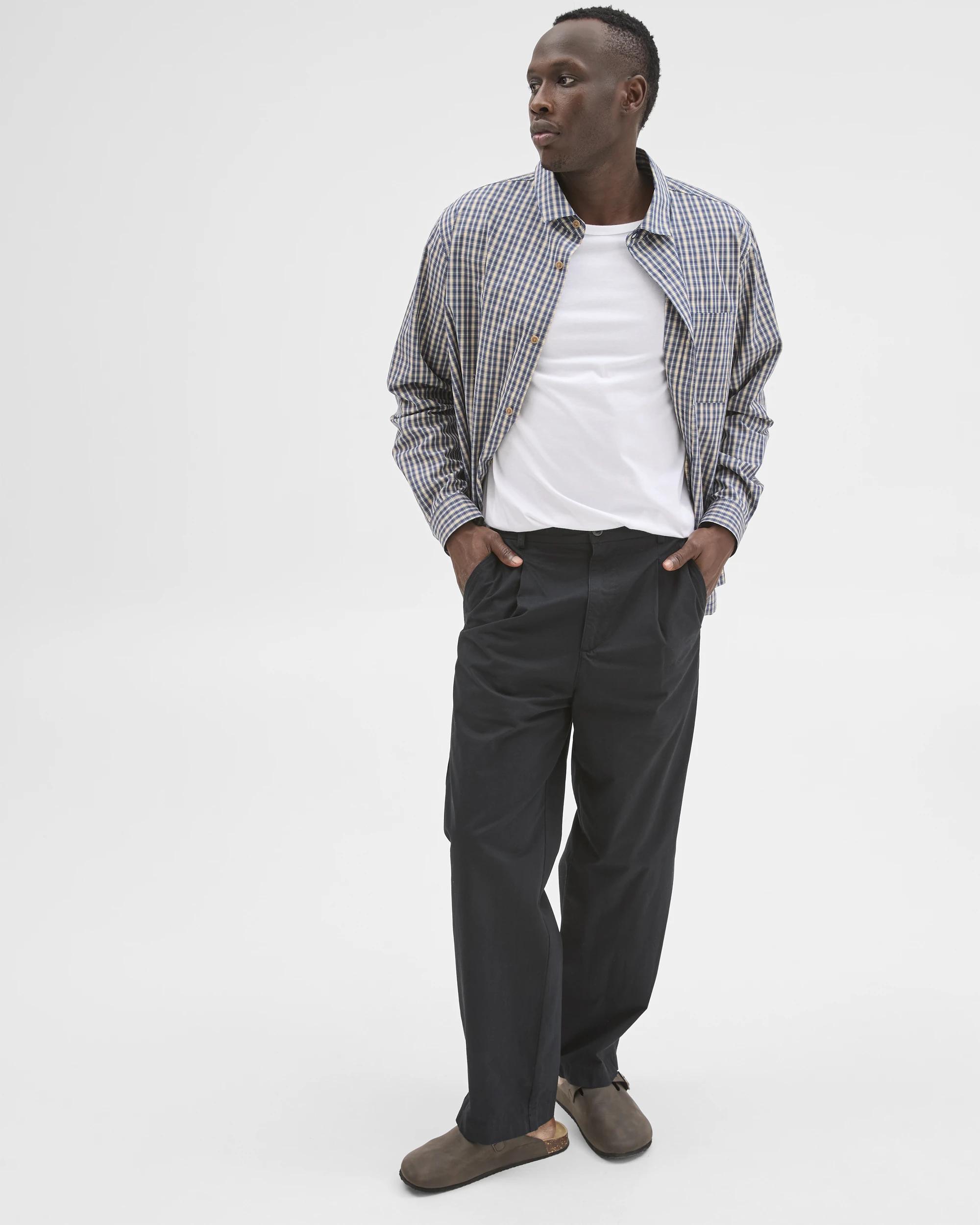 2 Commons Australian Cotton Business Shirt BLUE CHECK, 2 of 7