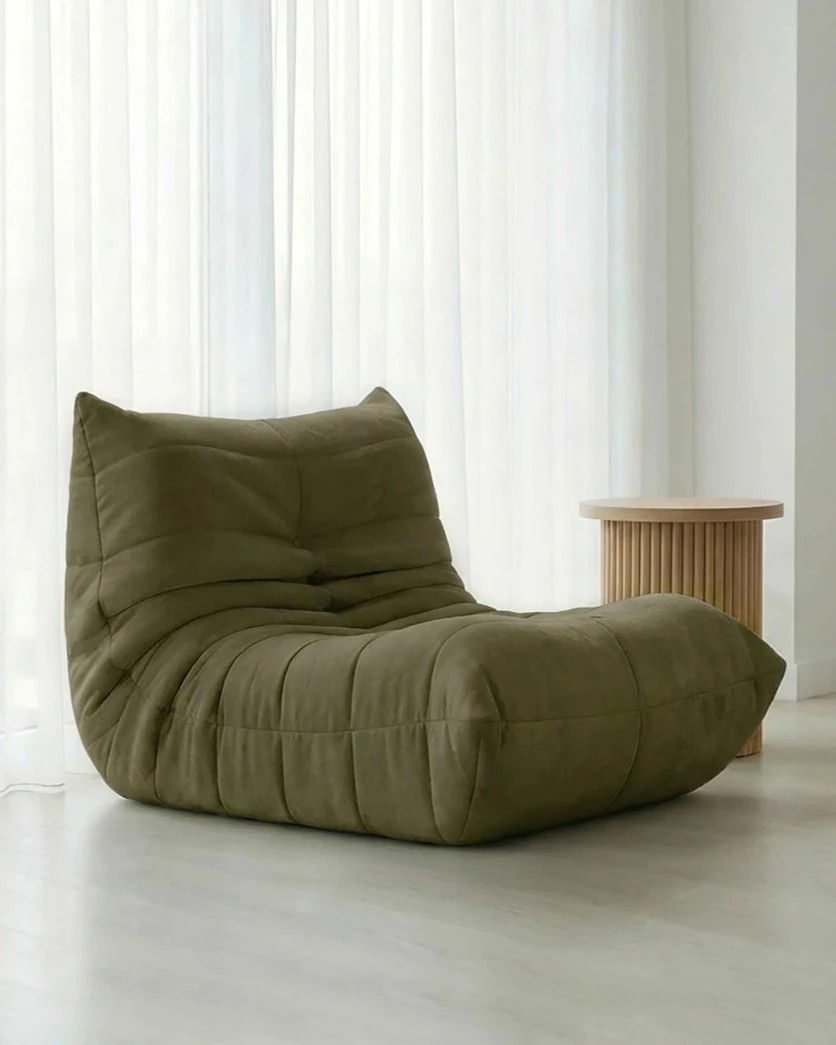 1 Goldie Compressed Lounge Chair - Green, 1 of 3