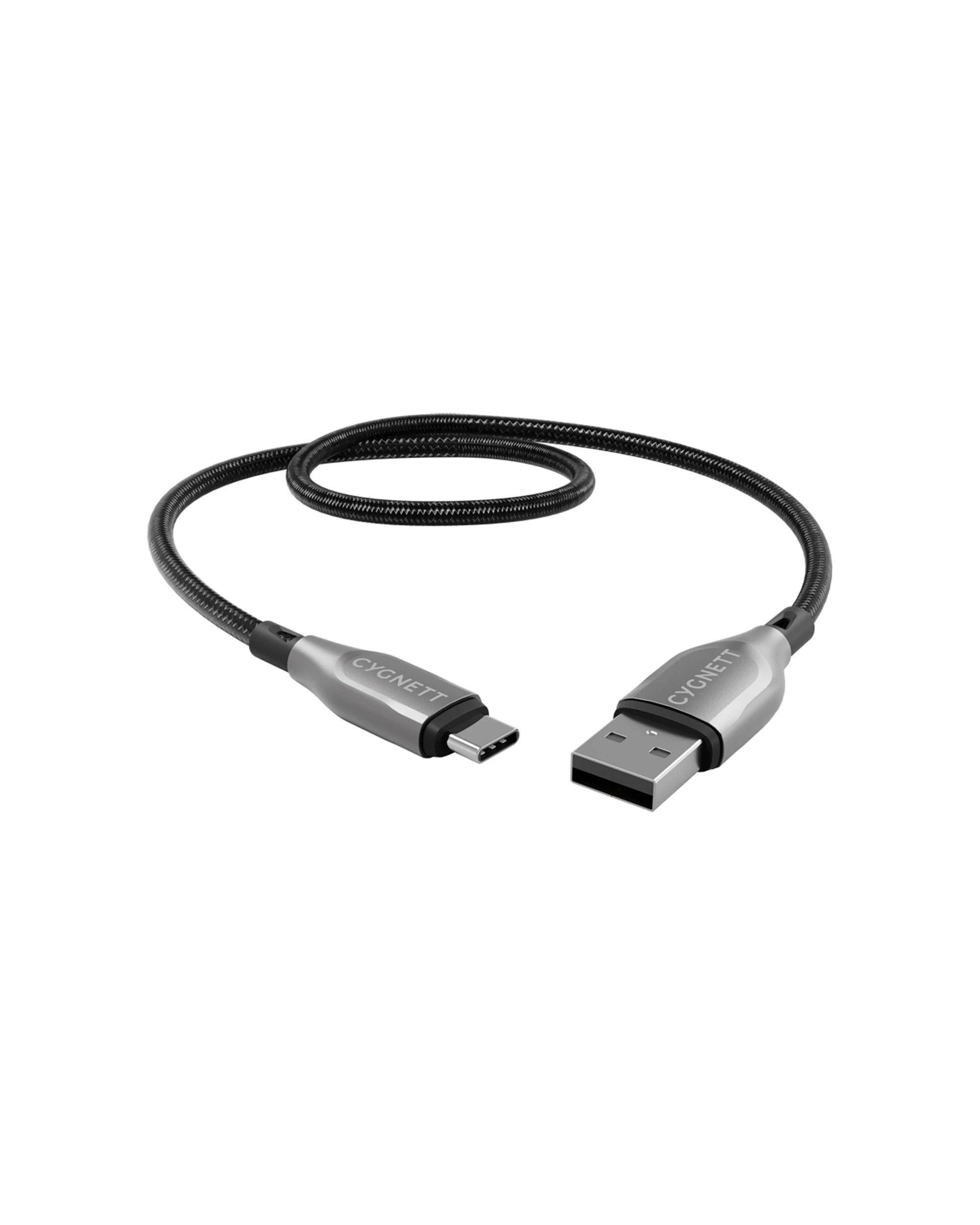 4 Cygnett 3PK Armoured USB-C to USB-A Charger & Data Sync Cable 50cm - Black, 4 of 6
