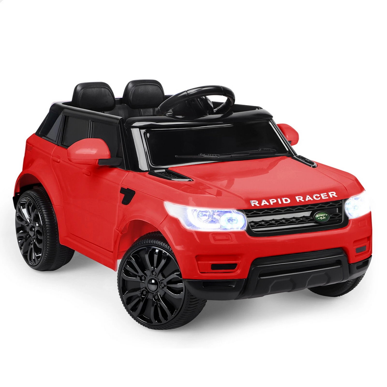 1 Alfordson Kids Ride On Car 12V Eletric Motor Remote Car Toy MP3 LED Light - Red, 1 of 10