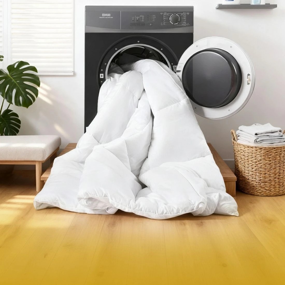 7 Giselle Bedding King Size 400GSM Microfiber Quilt All Season Duvet Quilts Comforter Winter Summer - King Bed - White, 7 of 8