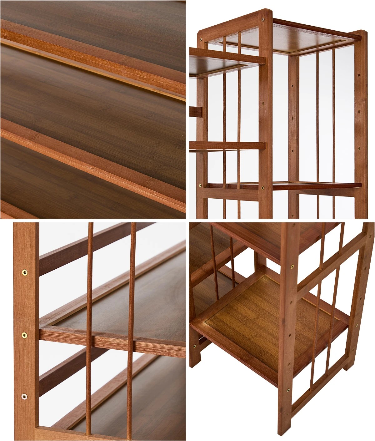3 Oikiture Shoe Rack Organizer Bamboo Stand 11 Shelves with Boots Storage - Brown, 3 of 7