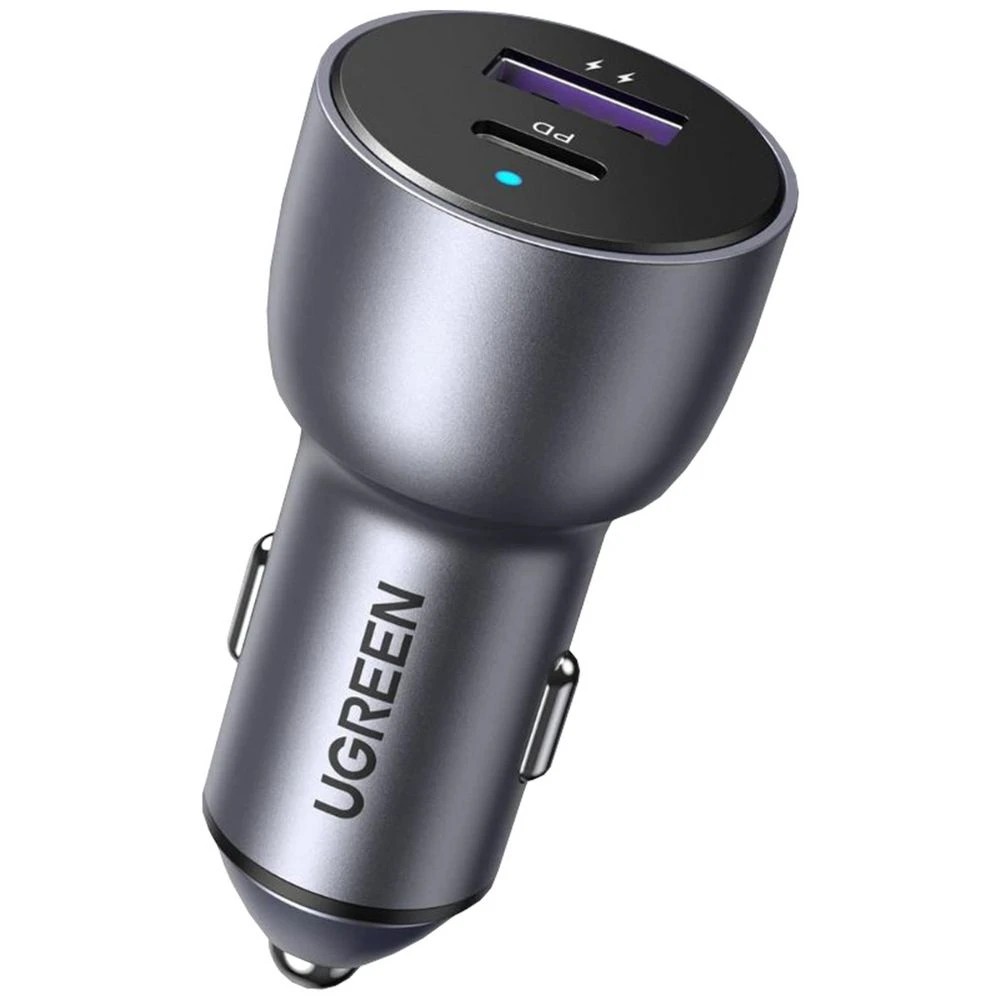 1 UGREEN 52.5W USB-C and USB-A Car Charger Black, 1 of 6