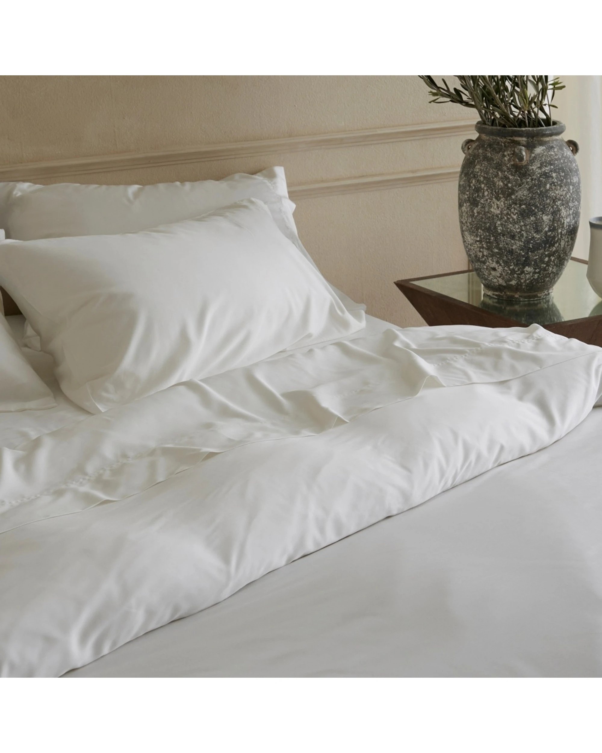 2 Bedding Co Organic Bamboo Quilt Cover Set 350TC - Double Bed - White, 2 of 5