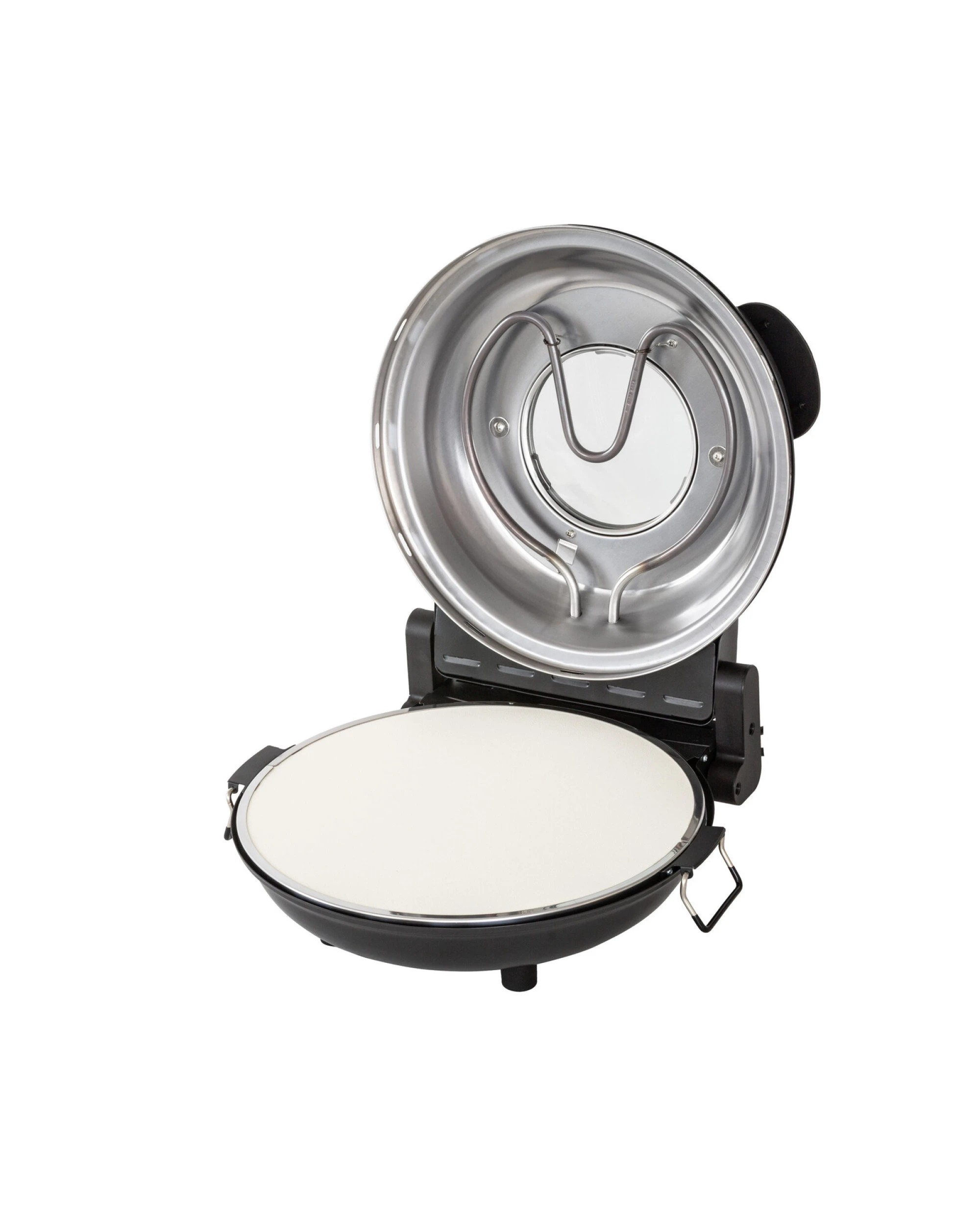 4 Healthy Choice 12-inch Pizza Oven with Thermal Control, Timer, Viewing Window, and Removable Stone - Black, 4 of 4