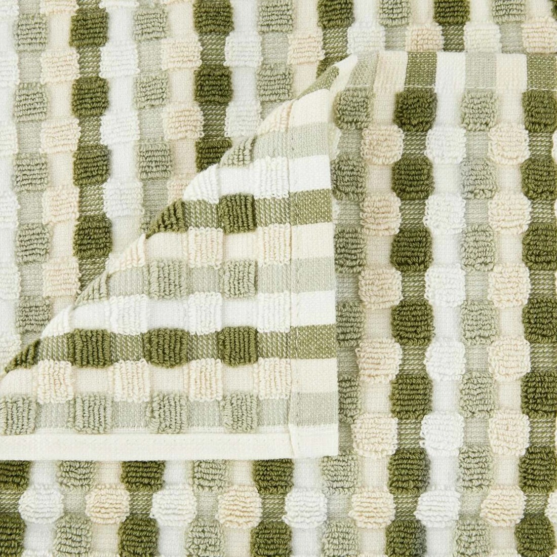 2 Green Popcorn Cotton Hand Towel, 2 of 5