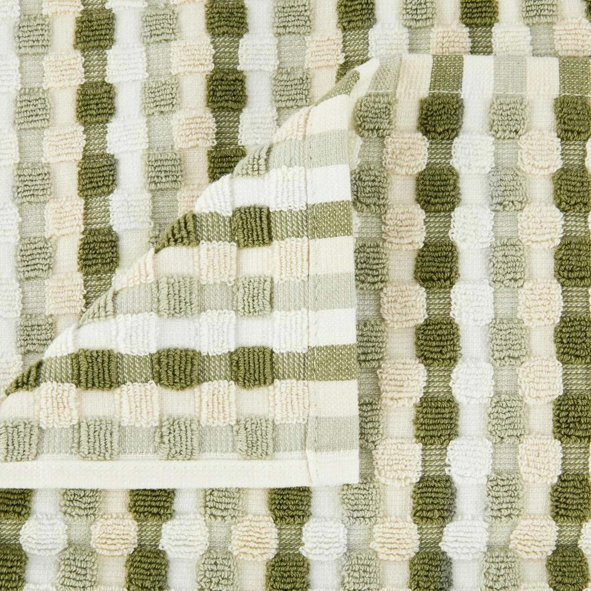 2 Green Popcorn Cotton Hand Towel, 2 of 5
