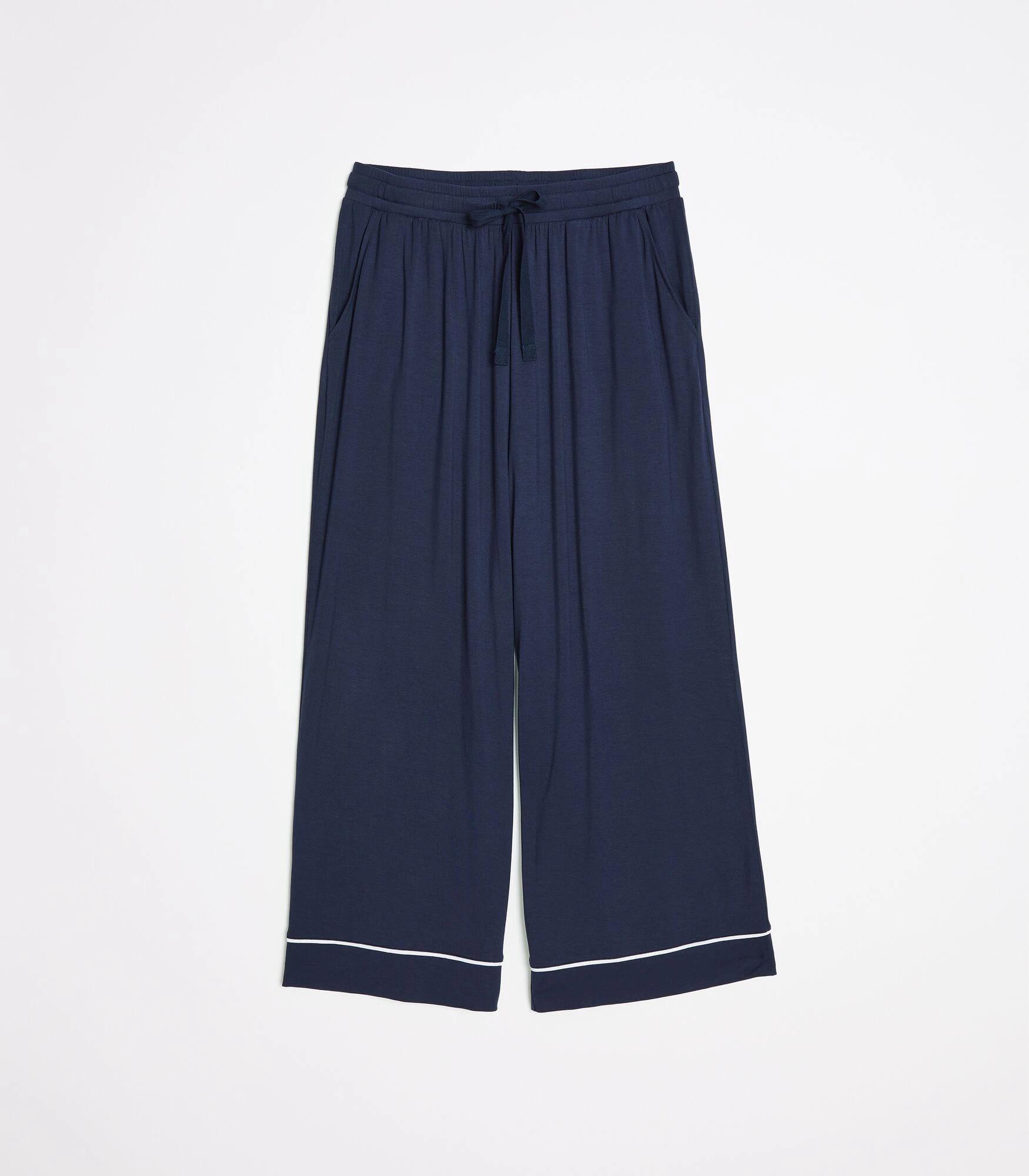 5 Target Woman Soft Comfort Bamboo Culotte Sleep Pants NAVY BLUE, 5 of 6